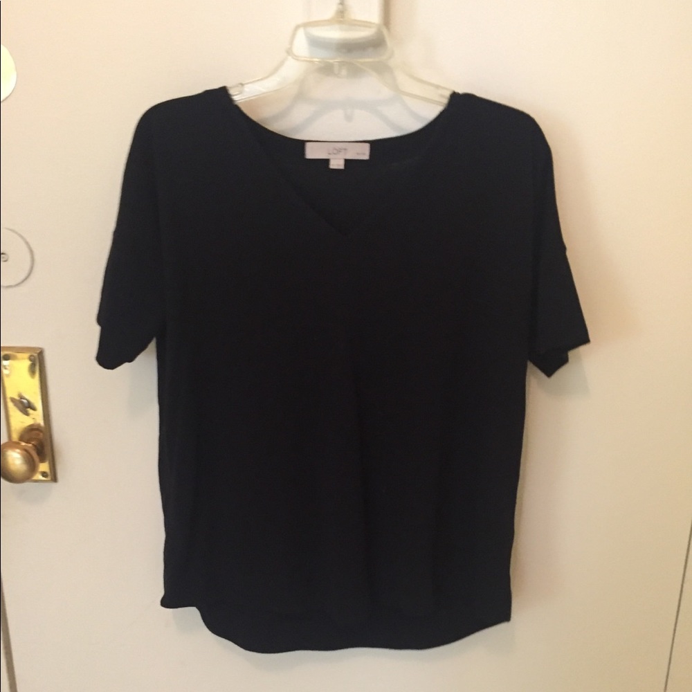 Ann Taylor Loft Black Swing Tee Size MP